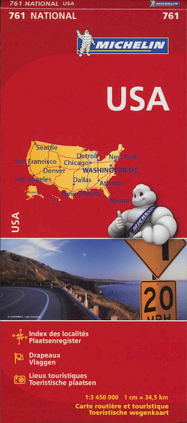 MICHELIN WEGENKAART 761 USA - (ISBN 9782067173286)