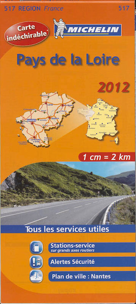 MICHELIN WEGENKAART 517 PAYS DELA LOIRE 2012 - (ISBN 9782067169500)