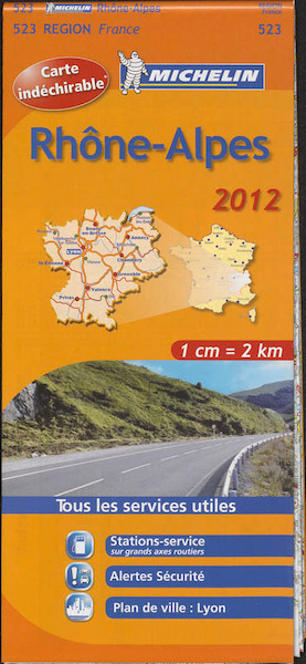 MICHELIN WEGENKAART 523 RHONE-ALPES 2012 - (ISBN 9782067169562)