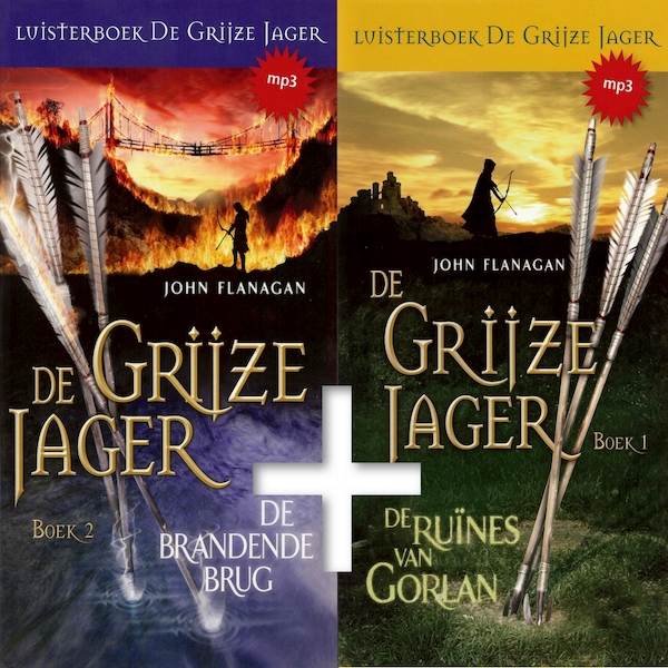 De Grijze Jager Boek 1 en 2 - De ruïnes van Gorlan, De brandende brug - John Flanagan (ISBN 9789490938215)